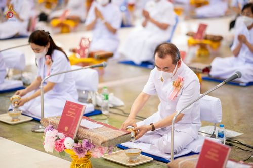 ภาพ No.80536:พิธีถวายทุนสนับสนุนการสร้าง พระไตรปิฎกฉบับธรรมชัย วันเสาร์ที่ 29 เมษายน พ.ศ. 2566 ณ สภาธรรมกายสากล วัดพระธรรมกาย