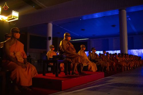 ภาพ No.80456:องค์กรภาคีเครือข่าย "บวร" จังหวัดปทุมธานี ศึกษาดูงานโครงการบรรพชาสามเณรฟื้นฟูพระพุทธศาสนาทั่วไทย ชมนิทรรศการ และสื่อนวัตกรรมพระพุทธศาสนาภาพยนต์ 3 มิติ - จักรวาลนฤมิต เรื่อง "พระสัมมาสัมพุทธเจ้า พระบรมศาสดาเอกของโลก" วันศุกร์ที่ 28 เมษายน พ.ศ.2566