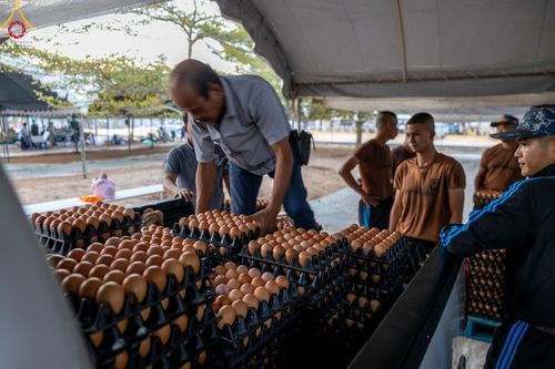 ภาพ No.130019:V.34 เพื่อธรรมเพื่อบางกล่ำ การรับบุญของเจ้าหน้าที่หน่วยงานต่างๆ  เพื่องานธรรมยาตราอัญเชิญพระบรมสารีริกธาตุ ประดิษฐาน ณ มหารัตนเจดีย์สิริปทุมสวรรค์ (เจดีย์อริยพุทธะ 5 พระองค์) ณ ศูนย์ปฏิบัติธรรมภาคใต้ อ.บางกล่ำ จ.สงขลา ระหว่างวันที่ 9-10 มีนาคม พ.ศ. 2567