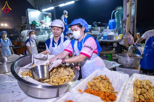 ภาพ No.117366:พิธีถวายภัตตาหารเป็นสังฆทาน แด่คณะพระธรรมยาตรา วันที่ 23 มกราคม พ.ศ. 2567 ณ อนุสรณ์สถานบางปลา อ.บางเลน จ.นครปฐม