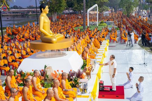 ภาพ No.184679:พิธีตักบาตรพระ 10,000 รูป ครั้งที่ 3 เนื่องในโอกาส 193 ปี จังหวัดกาญจนบุรี อุทิศส่วนกุศลให้แด่บรรพชน และเพื่อช่วยเหลือผู้ประสบภัยพิบัติต่างๆ วันเสาร์ที่ 21 ธันวาคม พ.ศ. 2567