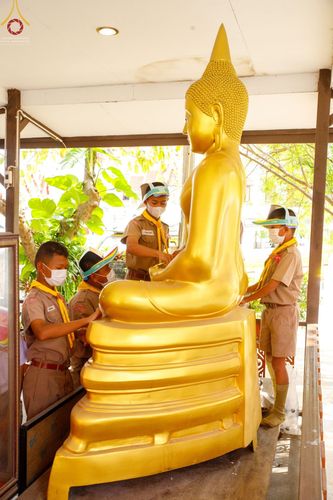 ภาพ No.72746:พระธรรมยาตรา ปฏิบัติศาสนกิจทำนุบำรุงศาสนสถาน, สวดธรรมจักร ,ปฏิบัติธรรม ร่วมกับชุมชน,นักเรียนเด็กดีวีสตาร์ ในโครงการธรรมยาตรากตัญญูบูชา มหาปูชนียาจารย์ พระมงคลเทพมุนี(สด จนฺทสโร) พระผู้ปราบมาร อนุสรณ์สถาน 7 แห่ง ปีที่ 11 ณ วัดโบสถ์(บน) อ.บางกรวย จ.นนทบุรี