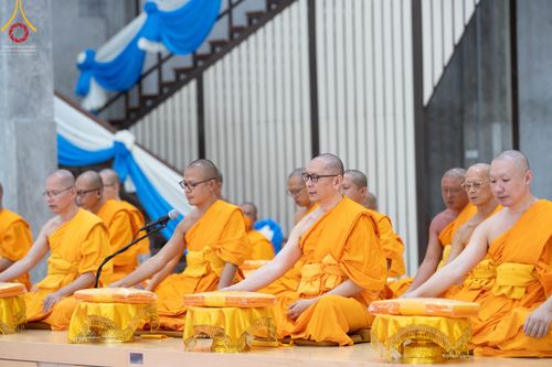 ภาพ No.86038:งานบุญครบรอบ 12 ปี ณ ศูนย์อบรมเยาวชนนครปฐม วันเสาร์ ที่ 19 สิงหาคม พ.ศ. 2566 พิธีทอดผ้าป่าบำรุงศูนย์ และพิธีเจริญพระพุทธมนต์ ฉลองหอฉันคุณยายฯ ประธานสงฆ์  พระมหาคมสัน  ธมฺมาสนฺโน ประธานบุญพิธี กัลฯสุนทรินทร์  จันทนา และคณะเจ้าภาพจังหวัดนครปฐม