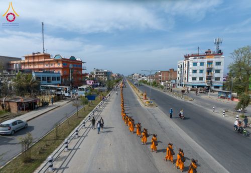 ภาพ No.132029:พิธีต้อนรับ พระ-สามเณร ธรรมยาตรา ในโครงการบรรพชา 1,250 รูป ณ แดนประสูติ สวนลุมพินี ประเทศเนปาล วันที่ 16-17 มีนาคม พ.ศ. 2567