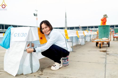 ภาพ No.218388:วันที่ 14-15 เมษายน พ.ศ. 2568 การเตรียมงานเครื่องเสียง , การเตรียมงานติดผ้ารับประเคน , การเตรียมงานเครื่องนอนพระสังฆาธิการ , การเตรียมงานจุดนั่งสาธุชน , การเตรียมงานถุงน้ำถ่วงน้ำหนักโต๊ะ , การเตรียมงานภาชนะฉันภัตตาหาร เพื่องานวันคุ้มครองโลก 22 เมษายน พ.ศ