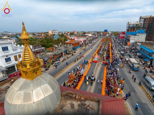 ภาพ No.132046:พิธีต้อนรับ พระ-สามเณร ธรรมยาตรา ในโครงการบรรพชา 1,250 รูป ณ แดนประสูติ สวนลุมพินี ประเทศเนปาล วันที่ 16-17 มีนาคม พ.ศ. 2567