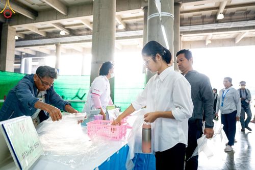 ภาพ No.187282:สาธุชน เจ้าหน้าที่ ร่วมบุญปลิดกลีบดอกไม้ เพื่อโปรยต้อนรับพระธรรมยาตรา ตั้งแต่วันที่ 26 ธันวาคม พ.ศ. 2567 ณ วิหารคด 31 วัดพระธรรมกาย