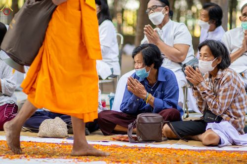 ภาพ No.70836:พิธีต้อนรับพระธรรมยาตรา ในโครงการธรรมยาตรากตัญญูบูชา มหาปูชนียาจารย์ พระมงคลเทพมุนี(สด จนฺทสโร) พระผู้ปราบมาร อนุสรณ์สถาน 7 แห่ง ปีที่ 11 วันที่ 14 มกราคม พ.ศ. 2566 ณ อนุสรณ์สถานลำดับที่ 3 สถานที่เกิดในเพศสมณะ วัดสองพี่น้อง อ.สองพี่น้อง จ.สุพรรณบุรี