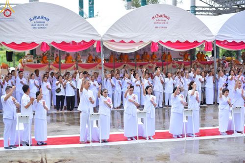 ภาพ No.158196:พิธีทอดผ้าป่า ติดตั้งแผ่นสิริฉะทะนะรัสมี(หลังคา) อาคาร 80 ปี หลวงพ่อธัมมชโย วันอาทิตย์ที่ 22 กันยายน พ.ศ. 2567 ณ ศูนย์ปฏิบัติธรรมวิหารแดง อ.วิหารแดง จ.สระบุรี