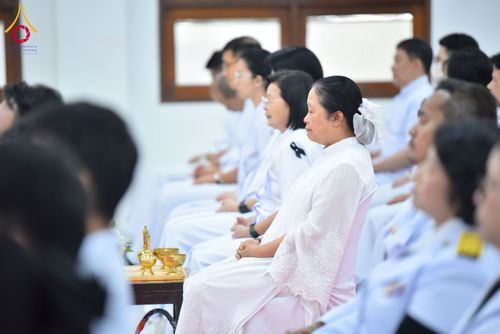 ภาพ No.280703:วันศุกร์ที่ 12 ธันวาคม พ.ศ.2568 พิธีบำเพ็ญกุศลปัญญาสมวาร (50 วัน) อุทิศถวายพระราชกุศลแด่ “พระพันปีหลวง” ณ วัดพระธรรมกาย