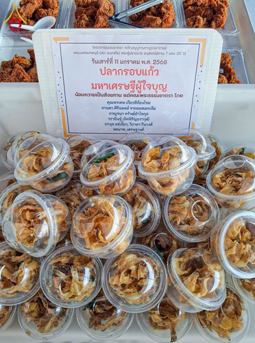 ภาพ No.193667:สาธุชนถวายภัตตาหารเป็นสังฆทาน แด่พระธรรมยาตรา ณ อนุสรณ์สถานคลองบางนางแท่น อ.สามพราน จ.นครปฐม ในโครงการธรรมยาตรา กตัญญูบูชา มหาปูชนียาจารย์ พระมงคลเทพมุนี(สด จนฺทสโร) พระผู้ปราบมาร อนุสรณ์สถาน 7 แห่ง ปีที่ 13 วันที่ 11 มกราคม พ.ศ. 2568