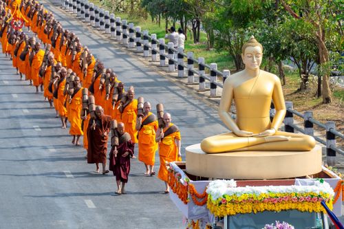 ภาพ No.212944:วันที่ 14 - 15 มีนาคม พ.ศ. 2568 คณะสงฆ์และสามเณรเดินธรรมยาตรา ในโครงการบวชสามเณรเนปาล 500 รูป ไปยังสถานที่รอบมายาเทวีและลุมพินีเกรด ณ ลุมพินี ประเทศเนปาล