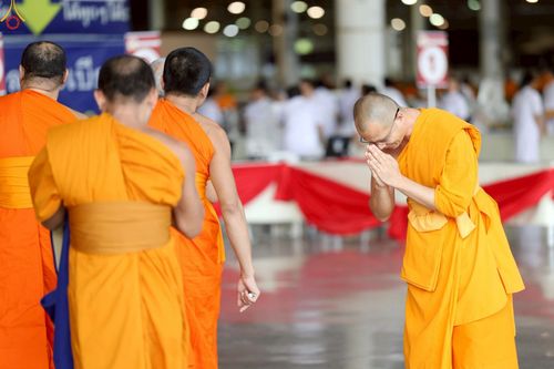 ภาพ No.235885:วันที่ 3 สิงหาคม พ.ศ. 2568 ภาพบรรยากาศ การต้อนรับปฎิสันถาร ของคณะสงฆ์ ในวันสมาธิโลก พิธีถวายมหาสังฆทาน 2,000 กว่าวัด ณ วัดพระธรรมกาย