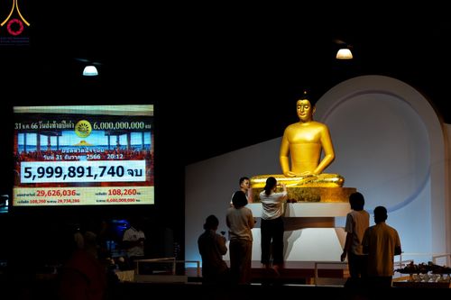 ภาพ No.105165:พิธีฉลองชัยสวดมนต์บทธรรมจักร 6,000,000,000 จบ และสวดมนต์ข้ามปี ณ มหารัตนวิหารคด วัดพระธรรมกาย ในวันที่ 31 ธันวาคม พ.ศ. 2566