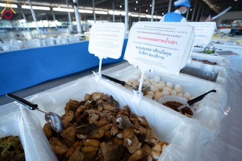 ภาพ No.105429:พิธีถวายภัตตาหารเป็นสังฆทาน แด่คณะพระธรรมยาตราฯ ในโครงการธรรมยาตรากตัญญูบูชา มหาปูชนียาจารย์ พระมงคลเทพมุนี(สด จนฺทสโร) พระผู้ปราบมาร อนุสรณ์สถาน 7 แห่ง ปีที่ 12 วันที่ 2 มกราคม พ.ศ. 2567 ณ สภาธรรมกายสากล วัดพระธรรมกาย