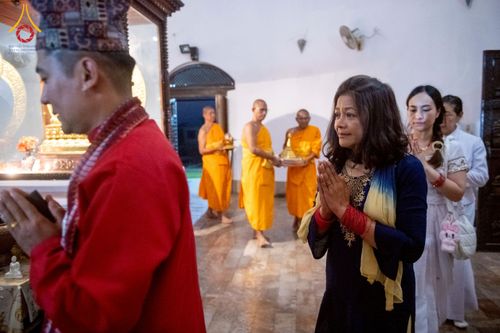 ภาพ No.213043:วันที่ 14 - 15 มีนาคม พ.ศ. 2568 คณะสงฆ์และสามเณรเดินธรรมยาตรา ในโครงการบวชสามเณรเนปาล 500 รูป ไปยังสถานที่รอบมายาเทวีและลุมพินีเกรด ณ ลุมพินี ประเทศเนปาล