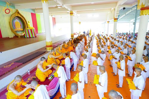 พิธีบรรพชาสามเณร ณ วัดปันชารี สันติปูร์ อรัญกฏิ เมืองคาร์กาชารี ประเทศบังกลาเทศ วันที่ 10 กุมภาพันธ์ พ.ศ. 2566