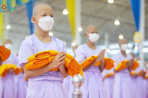 ภาพ No.79857:พิธีขอบรรพชา , พิธีคล้องอังสะ พิธีขอสรณคมน์และศีล , พิธีขอนิสสัย ในโครงการบรรพชาสามเณรฟื้นฟูพระพุทธศาสนาทั่วไทย วันเสาร์ที่ 8 เมษายน พ.ศ.2566