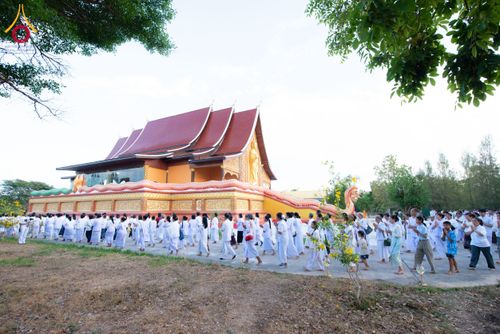ภาพ No.210658:วันพฤหัสบดีที่ 13 มีนาคม พ.ศ. 2568  สมโภชพระประธานอุโบสถวัดป่าอุบลแก้ว จังหวัดอุบลราชธานี