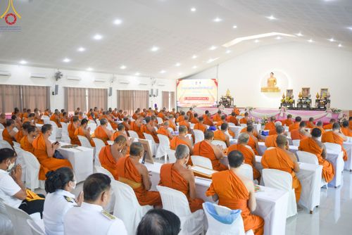 ภาพ No.103581:พิธีถวายจตุปัจจัย และภัตตาหารเป็นสังฆทาน , พิธีมอบอักษรสารตราตั้งฐานานุกรม และพัดยศ , การประชุมคณะสงฆ์ประจำจังหวัดสระบุรี  ณ ศูนย์ปฏิบัติธรรมจังหวัดสระบุรี อ.พระพุทธบาท จ.สระบุรี   วันอังคารที่ 19 ธันวาคม  พ.ศ. 2566