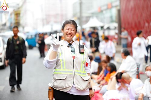 ภาพ No.129995:V.34 เพื่อธรรมเพื่อบางกล่ำ การรับบุญของเจ้าหน้าที่หน่วยงานต่างๆ  เพื่องานธรรมยาตราอัญเชิญพระบรมสารีริกธาตุ ประดิษฐาน ณ มหารัตนเจดีย์สิริปทุมสวรรค์ (เจดีย์อริยพุทธะ 5 พระองค์) ณ ศูนย์ปฏิบัติธรรมภาคใต้ อ.บางกล่ำ จ.สงขลา ระหว่างวันที่ 9-10 มีนาคม พ.ศ. 2567