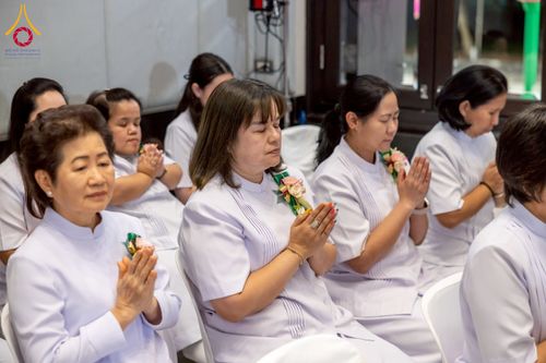 ภาพ No.231234:วันพฤหัสบดีที่ 3 กรกฏาคม พ.ศ. 2568 พิธีมุทิตาสักการะพระภิกษุนาคหลวง พระมหาพนาวัฒน์ ธมฺมนฺตคามี (จันทร์เผือก) เปรียญธรรม ๙ ประโยค ณ วัดพระธรรมกาย ปทุมธานี