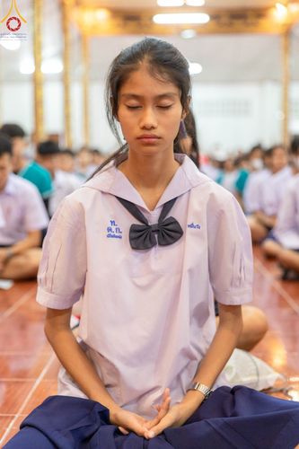 ภาพ No.105056:วันรวมพลังเด็กดี V-Star ผู้นำฟื้นฟูศีลธรรมโลก จังหวัดตาก ณ วัดดอนเจดีย์ อ.พบพระ จ.ตาก วันจันทร์ที่ 25 ธันวาคม พ.ศ. 2566