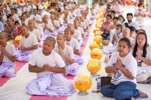 ภาพ No.216358:วันเสาร์ที่ 5 เมษายน พ.ศ. 2568 พิธีขอบรรพชา พิธีขอสรณคมน์และศีล พิธีขอนิสสัย พิธีถวายบาตร ในโครงการบรรพชาสามเณรฟื้นฟูพระพุทธศาสนาทั่วไทย  ณ วัดพระพุทธบาท ราชวรมหาวิหาร ต.ขุนโขลน อ.พระพุทธบาท จ.สระบุรี