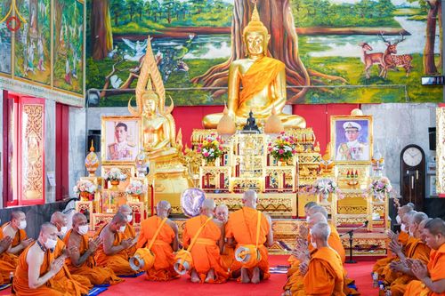 ภาพ No.101281:พิธีบรรพชาธรรมทายาท ในโครงการอุปสมบทบูชาธรรม มหาปูชนียาจารย์ พ.ศ. 2566 ณ วัดไชยชุมพลชนะสงคราม จ.กาญจนบุรี วันที่ 6 ธันวาคม พ.ศ. 2566