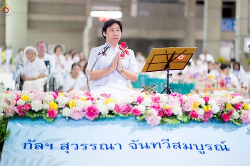 ภาพ No.235300:วันที่ 27 กรกฎาคม พ.ศ. 2568 พิธีตักบาตรฉลองพระใหม่ โครงการบรรพชาและอุปสมบทมู่รุ่นเข้าพรรษา ณ วัดพระธรรมกาย