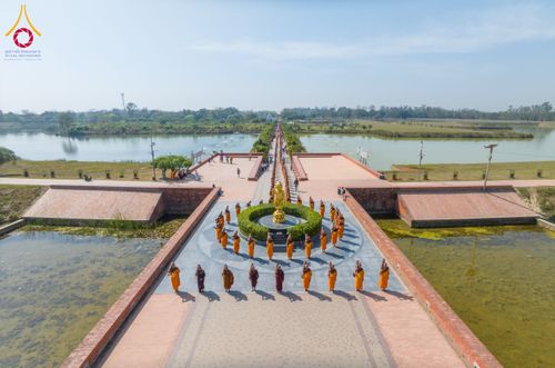 ภาพ No.132021:พิธีต้อนรับ พระ-สามเณร ธรรมยาตรา ในโครงการบรรพชา 1,250 รูป ณ แดนประสูติ สวนลุมพินี ประเทศเนปาล วันที่ 16-17 มีนาคม พ.ศ. 2567