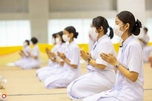 ภาพ No.84308:พิธีเจริญพระพุทธมนต์ ปฏิบัติธรรม เจริญสมาธิภาวนา เพื่อถวายพระพรชัยมงคล และถวายพระราชกุศลแด่พระบาทสมเด็จพระปรเมนทรรามาธิบดีศรีสินทรมหาวชิราลงกรณ พระวชิรเกล้าเจ้าอยู่หัว เนื่องในวันเฉลิมพระชนมพรรษา วันที่ 28 กรกฎาคม พ.ศ. 2566