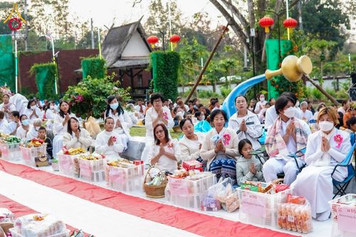 ภาพ No.206744:พิธีตักบาตรพระ 1,000 รูป ปืที่ 7 วันอาทิตย์ที่ 9 กุมภาพันธ์ พ.ศ. 2568 ณ วัดห้วยตองสัก อำเภอจอมทอง จังหวัดเชียงใหม่