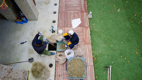 ภาพ No.137101:การเตรียมงาน ขุมหลุมเพื่อพิธีฝังลูกนิมิต ณ วัดพระธรรมกายโทชิหงิ ประเทศญี่ปุ่น วันพฤหัสบดีที่ 16 พฤษภาคม พ.ศ. 2567