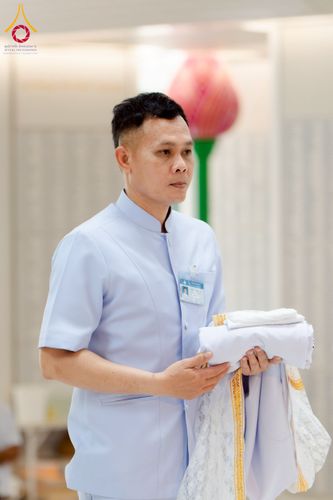 ภาพ No.223659:วันที่ 11 พฤษภาคม พ.ศ. 2568 พิธีบรรพชาของอุบาสก พิสิทธิ์ หมื่นแกล้ว  ณ วัดพระธรรมกาย