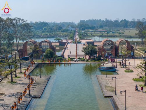 ภาพ No.132006:พิธีต้อนรับ พระ-สามเณร ธรรมยาตรา ในโครงการบรรพชา 1,250 รูป ณ แดนประสูติ สวนลุมพินี ประเทศเนปาล วันที่ 16-17 มีนาคม พ.ศ. 2567