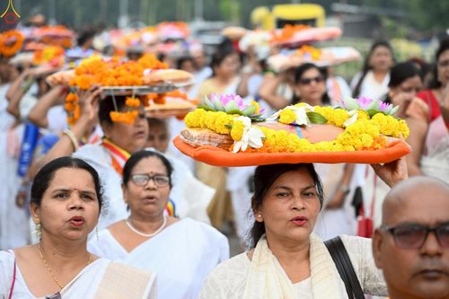 ภาพ No.263474:วันที่ 18 ตุลาคม พ.ศ. 2568 พิธีแห่กฐิน และกฐินสมทบหลวงพ่อ ธัมมชโย  ถวายแด่ วัดพุทธภูมิ เมืองโภปาล รัฐมัธยประเทศ ประเทศอินเดีย 