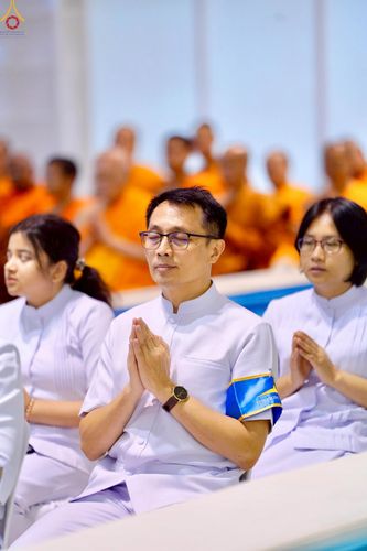 ภาพ No.236153:วันที่ 3 สิงหาคม พ.ศ. 2568 พิธีบูชาข้าวพระ ณ สภาธรรมกายสากล วัดพระธรรมกาย