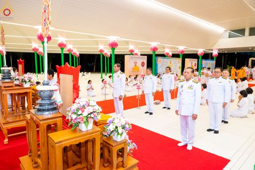 ภาพ No.78558:พิธีต้อนรับสัญญาบัตร พัดยศ ผ้าไตรและถวายมุทิตาสักการะฯ พระครูสิทธิรัตนวิเทศ และ พระครูวิเทศสันติคุณ วันอังคารที่ 28 มีนาคม พ.ศ. 2566 ณ อุโบสถวัดพระธรรมกาย