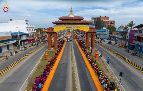 ภาพ No.132044:พิธีต้อนรับ พระ-สามเณร ธรรมยาตรา ในโครงการบรรพชา 1,250 รูป ณ แดนประสูติ สวนลุมพินี ประเทศเนปาล วันที่ 16-17 มีนาคม พ.ศ. 2567