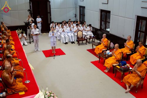 ภาพ No.231248:วันพฤหัสบดีที่ 3 กรกฏาคม พ.ศ. 2568 พิธีมุทิตาสักการะพระภิกษุนาคหลวง พระมหาพนาวัฒน์ ธมฺมนฺตคามี (จันทร์เผือก) เปรียญธรรม ๙ ประโยค ณ วัดพระธรรมกาย ปทุมธานี