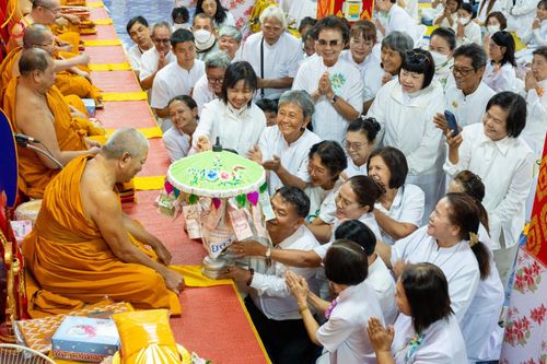 ภาพ No.203588:พิธีทอดผ้าป่าทำนุบำรุงศาสนสถาน ณ วัดตะเคียน ตำบลบางคูเวียง อำเภอบางกรวย จังหวัดนนทบุรี ในโครงการธรรมยาตรา กตัญญูบูชา มหาปูชนียาจารย์ พระมงคลเทพมุนี(สด จนฺทสโร) พระผู้ปราบมาร อนุสรณ์สถาน 7 แห่ง ปีที่ 13 วันที่ 29 มกราคม พ.ศ. 2568