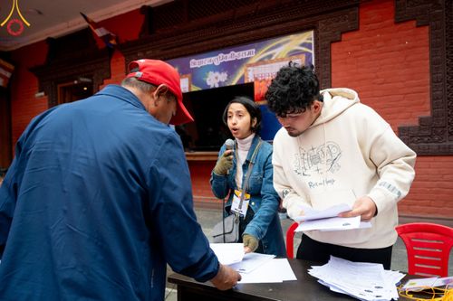 ภาพ No.209843:วันที่ 28 กุมภาพันธ์ พ.ศ.2568 พิธีเปิดโครงการบวชสามเณร พิธีถวายไทยธรรม พิธีขอขมามอบผ้าไตร  ณ เมืองปาตัน ประเทศเนปาล