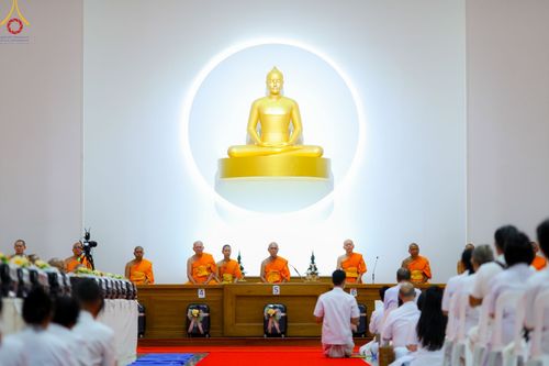 ภาพ No.89790:พิธีวางแผ่นจารึกชื่อ เพื่อนำไปประดิษฐานไว้ในฐานองค์พระประธาน เนื่องในโอกาสครบรอบ 10 ปี ศูนย์ปฏิบัติธรรมนครราชสีมา วันอาทิตย์ที่ 24 กันยายน พ.ศ. 2566