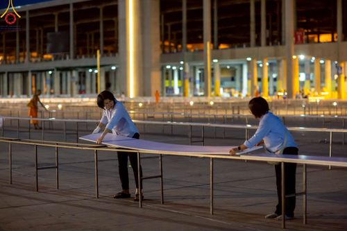 ภาพ No.218489:วันที่ 15 - 18 เมษายน พ.ศ. 2568 การเตรียมภาชนะสำหรับถวายภัตตาหาร , การจัดโต๊ะเก้าอี้ในลานธรรม , การแพ็คพัสดุงานต้อนรับ เพื่องานวันคุ้มครองโลก 22 เมษายน พ.ศ.2568 วัดพระธรรมกาย