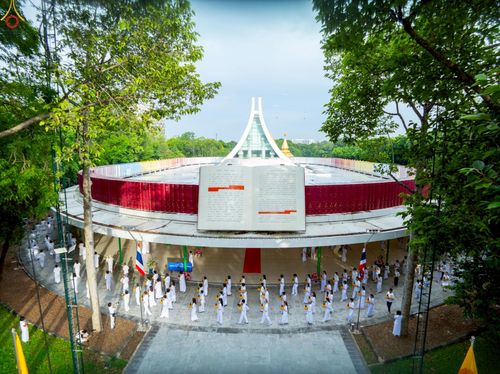 ภาพ No.227395:วันเสาร์ที่ 31 พฤษภาคม พ.ศ. 2568 พิธีเวียนประทักษิณรอบพระอุโบสถ ในพิธีอุปสมบท สามเณรเตรียม DCI รุ่นที่ 22 ณ อุโบสถพระไตรปิฎก วัดพระธรรมกาย