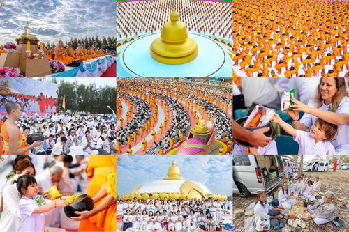 วันที่ 24 มกราคม พ.ศ. 2569 พิธีตักบาตรพระธรรมยาตรา(ภาพชุดที่ 2) ณ อนุสรณ์สถานลำดับที่ 5 สถานที่เผยแผ่วิชชาธรรมกายครั้งแรก อนุสรณ์สถานบางปลา วัดบางปลา อำเภอบางเลน จังหวัดนครปฐม ในโครงการธรรมยาตรา กตัญญูบูชา มหาปูชนียาจารย์ พระมงคลเทพมุนี(สด จนฺทสโร) พระผู