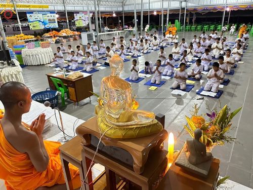 กิจวัตรกิจกรรมการฝึกตัวก่อนบวช และพิธีตัดปอยผมธรรมทายาท ณ ศูนย์ปฏิบัติธรรมและอบรมเยาวชนเมืองยะลา วันที่ 1-2 เมษายน พ.ศ. 2567