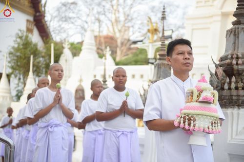 ภาพ No.216339:วันเสาร์ที่ 5 เมษายน พ.ศ. 2568 พิธีขอบรรพชา พิธีขอสรณคมน์และศีล พิธีขอนิสสัย พิธีถวายบาตร ในโครงการบรรพชาสามเณรฟื้นฟูพระพุทธศาสนาทั่วไทย  ณ วัดพระพุทธบาท ราชวรมหาวิหาร ต.ขุนโขลน อ.พระพุทธบาท จ.สระบุรี