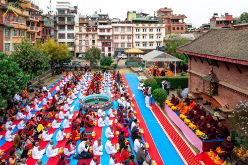 ภาพ No.209749:วันที่ 28 กุมภาพันธ์ พ.ศ.2568 พิธีเปิดโครงการบวชสามเณร พิธีถวายไทยธรรม พิธีขอขมามอบผ้าไตร  ณ เมืองปาตัน ประเทศเนปาล